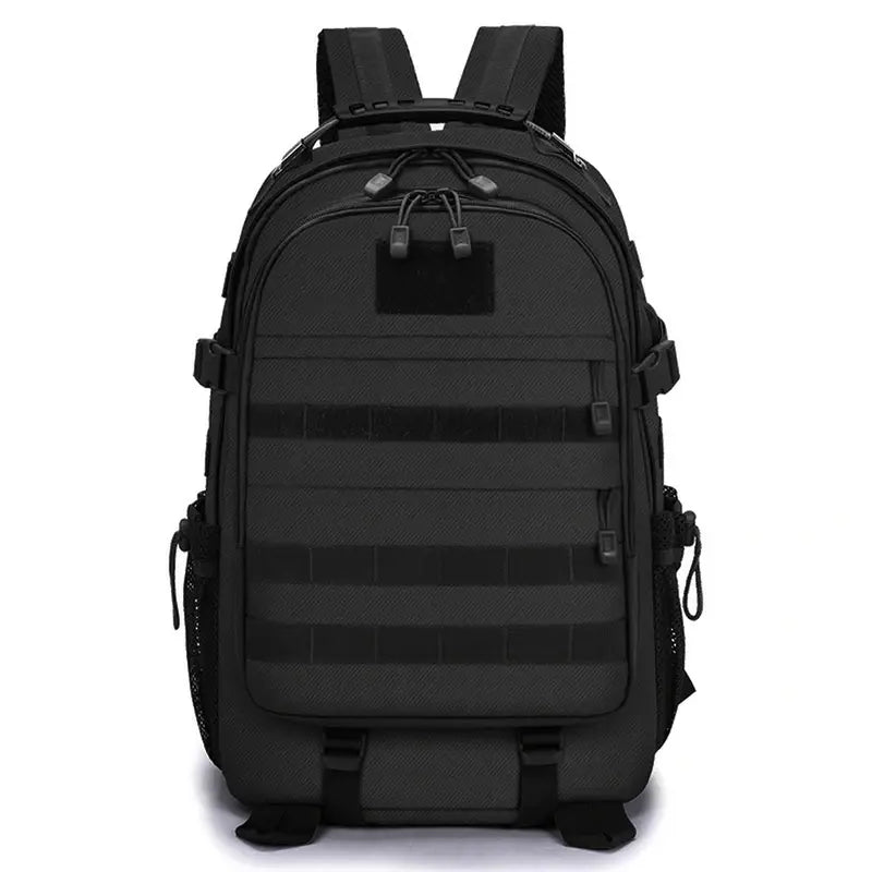 Sac à dos militaire 50l noir avec webbing MOLLE pour tactiques et aventure