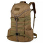 Sac à dos militaire 60L coyote brown avec sangles, boucles et poches latérales