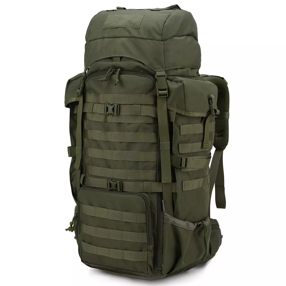 Sac à dos militaire 70L vert olive 600D avec molle et compartiments multiples