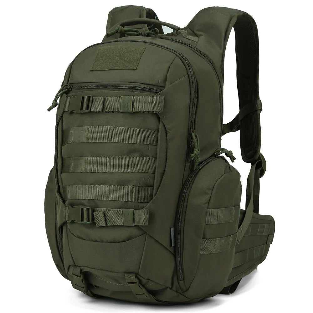 Sac à dos militaire assaut 28L 600D olive vert avec molle et plusieurs compartiments