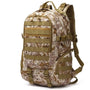 Sac à dos militaire de randonnée camouflage désert numérique avec webbing MOLLE et compartiments