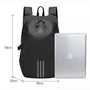 Sac à dos moto noir pliable avec bandes réfléchissantes et ordinateur portable pour comparaison