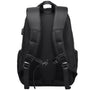 Sac à dos multi compartiments noir avec bretelles rembourrées et sangle poitrine
