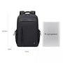 Sac à dos multifonction pour ordinateur noir avec plusieurs compartiments et poche pour ordinateur portable
