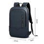 Sac à dos ordinateur 14 pouces femme navy blue avec compartiments et port USB