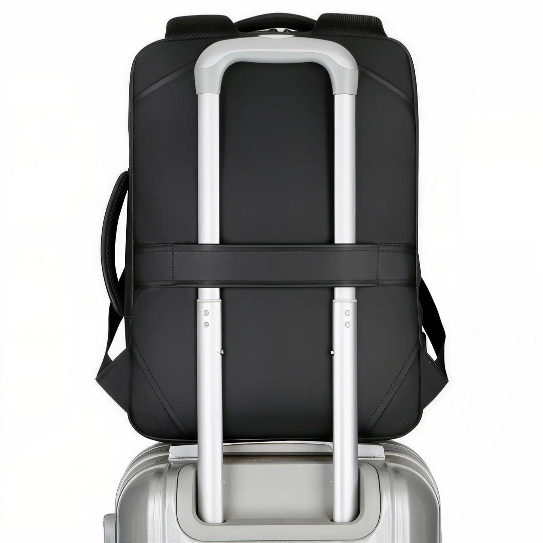 Sac à dos ordinateur 15 pouces de 25L avec sangle pour trolley, noir