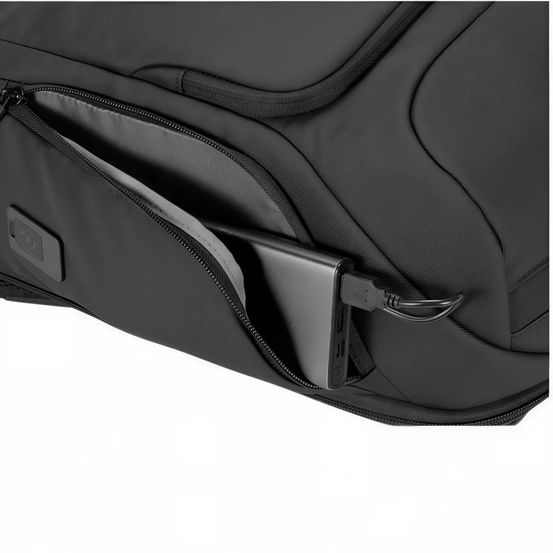Sac à dos ordinateur de voyage 22L K10 noir avec poche latérale et chargeur USB intégré