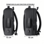 Sac à dos ordinateur extensible 17 pouces noir avec fermeture éclair ajustable