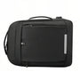 Sac à dos ordinateur extensible 17 pouces noir rectangulaire avec plusieurs compartiments