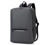 Sac à dos ordinateur homme tendance 15 pouces, minimaliste, gris foncé avec plusieurs poches zippées