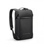 Sac à dos ordinateur portable noir plat étanche minimaliste avec sangles rembourrées