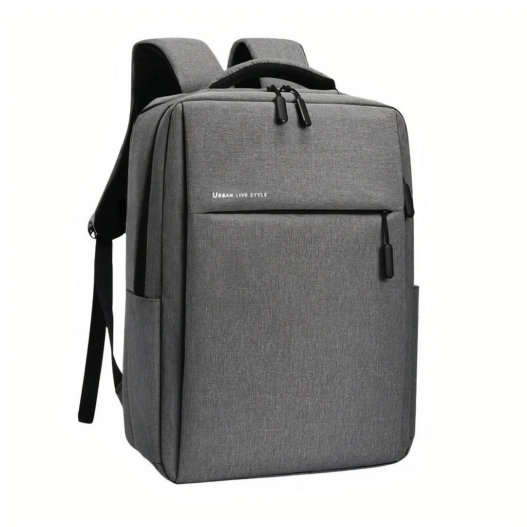 Sac à dos PC portable 17 pouces Urban Nova en tissu gris avec plusieurs compartiments