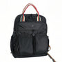 Sac à dos noir Perle Nacré avec sangles colorées et poches multiples
