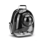Sac à dos pour chat avec hublot noir et transparent avec fenêtre en bulle claire