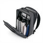 Sac à dos Kings KM7 noir avec compartiments organisés, casque, bouteille bleue