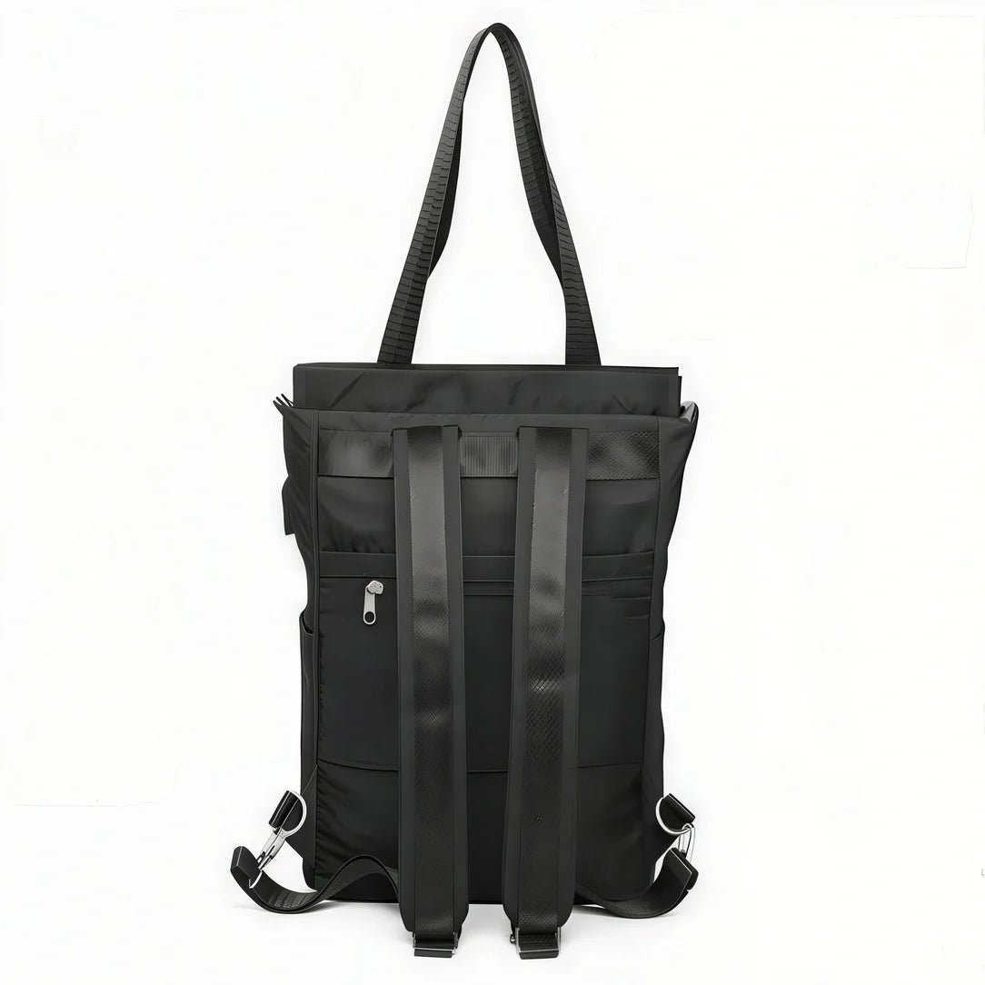 Sac à dos pour PC 15,6 pouces léger avec sacoche convertible noire à bandoulière