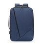 Sac à dos pour pc portable navy blue avec fermeture diagonale et poignée latérale