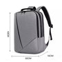 Sac à dos pour pc portable gris avec accents noirs et bretelles réglables