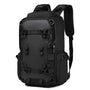 Sac à dos pratique noir tactique avec plusieurs sangles et compartiments