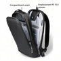 Sac à dos pro 15,6pouces noir avec plusieurs compartiments pour ordinateur portable