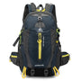 Sac à dos randonnée 30L bleu foncé gris avec accents jaunes pour outdoor et trekking