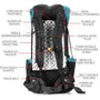 Sac à dos randonnée femme ultra léger avec caractéristiques confort, durabilité et grande capacité