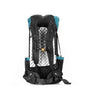 Sac à dos randonnée femme léger noir et teal avec panneau dorsal rembourré et bretelles ajustables