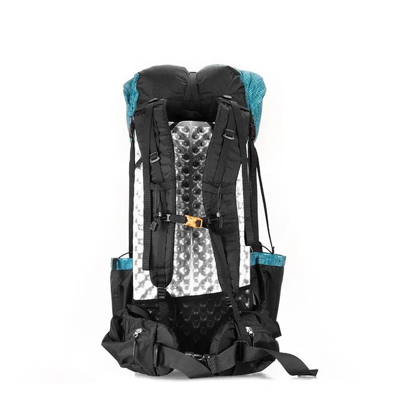 Sac à dos randonnée femme léger noir et teal avec panneau dorsal rembourré et bretelles ajustables