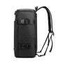 Sac à dos rectangulaire 25l noir avec bretelles et boucles extérieures