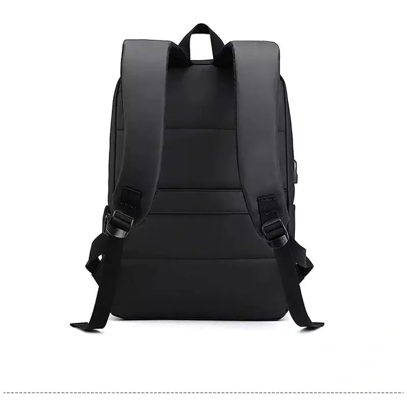 Sac à dos rectangulaire homme noir avec bretelles rembourrées et panneau dorsal