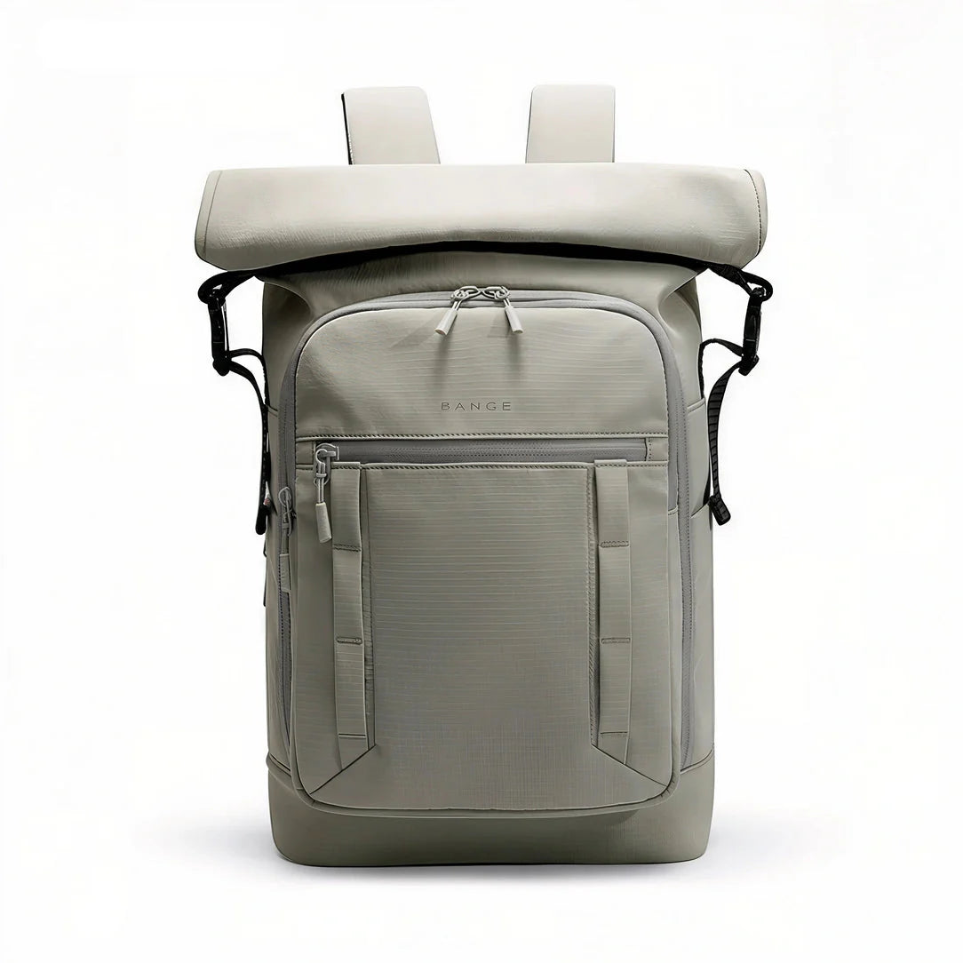 Sac à dos roll-top de ville 21L gris clair BG Tech X, tissu résistant