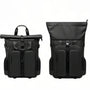Sac à dos roll top de voyage RZTX avec deux sacs noirs convertibles et plusieurs poches