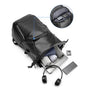 Sac à dos roll top Kingsons Black Edition avec plusieurs compartiments pour électroniques