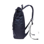 Sac à dos rolltop Caellum bleu foncé avec bretelles ajustables et poches latérales