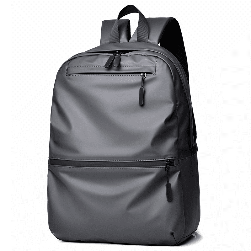 Sac à dos scolaire casual sombre avec deux compartiments zippés et bretelles ajustables