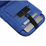 Housse d’ordinateur portable bleue avec plusieurs compartiments et sangle de sécurité