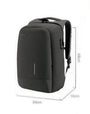 Sac à dos sécurisé LockPack noir avec serrure intégrée anti-vol et compartiments sécurisés