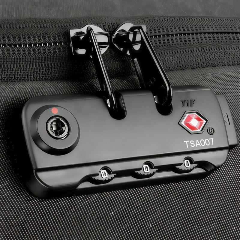 Cadenas TSA noir pour bagages Sac à dos sécurisé LockPack