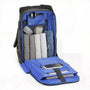 Sac à dos sécurisé LockPack noir et bleu avec compartiments organisés
