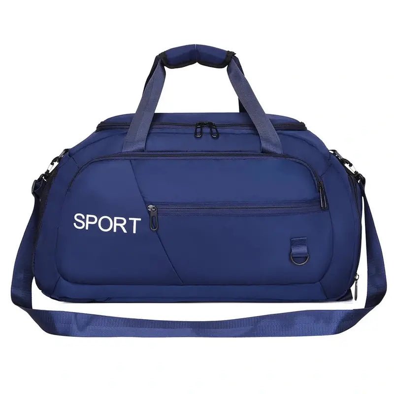 Sac à dos sport femme en bleu marine avec bandoulière et poignées supérieures