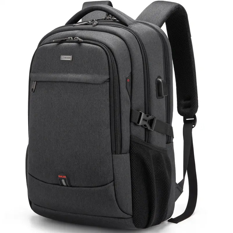 Sac à dos télétravail pour ordinateur portable FlexWork, gris foncé avec compartiments