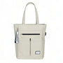 Sac à dos Tigernu Campus en beige avec zipper noir et poignée, marque Tigercrow