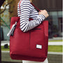 Sac à dos Tigernu Campus en nylon rouge avec zipper blanc et étiquette