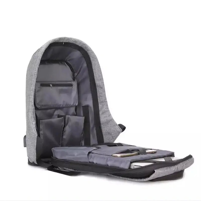 Sac à dos ultra-minimaliste pour PC 15 pouces avec compartiments et poches pour électronique