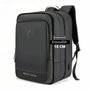 Sac à dos chasseur arctique noir extensible 10 cm avec multiples compartiments