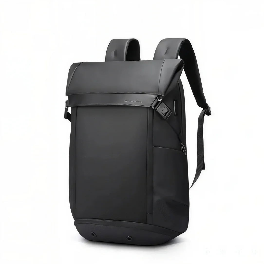 Sac à dos vélo urbain imperméable Ryden I noir avec roulettes, bretelles ajustables et poches latérales