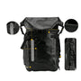 Sac à dos waterproof randonnée noir en tissu durable avec sangles renforcées
