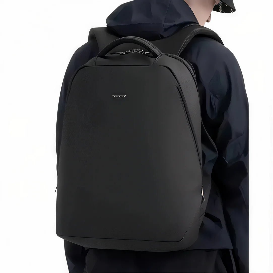Sac de cours ordinateur Campus X noir minimaliste avec poignée et bretelles épaules