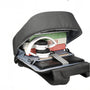 Sac de cours ordinateur Campus X ouvert avec ordinateur portable, casque, livres et tablette