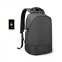 Sac de cours ordinateur Campus X avec sac à dos anti-vol gris foncé et port USB externe